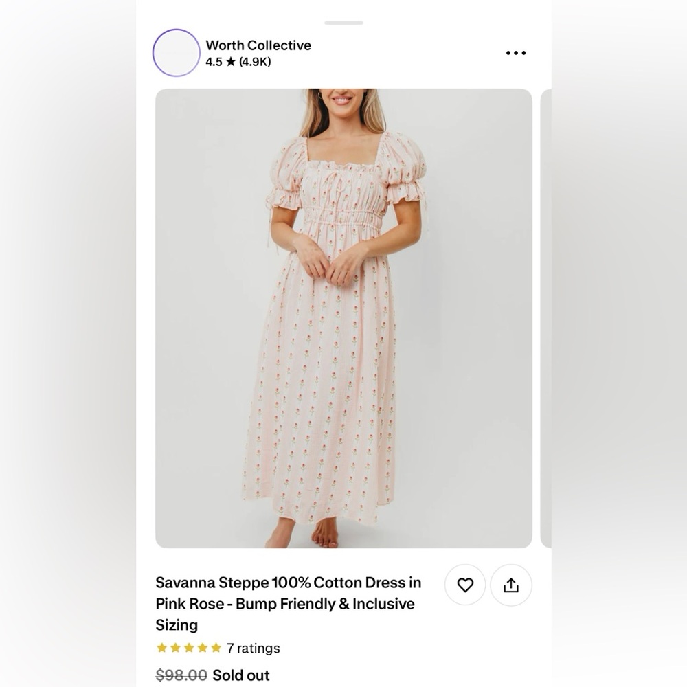 Savanna Steppe Pink Floral Maxi Dress
